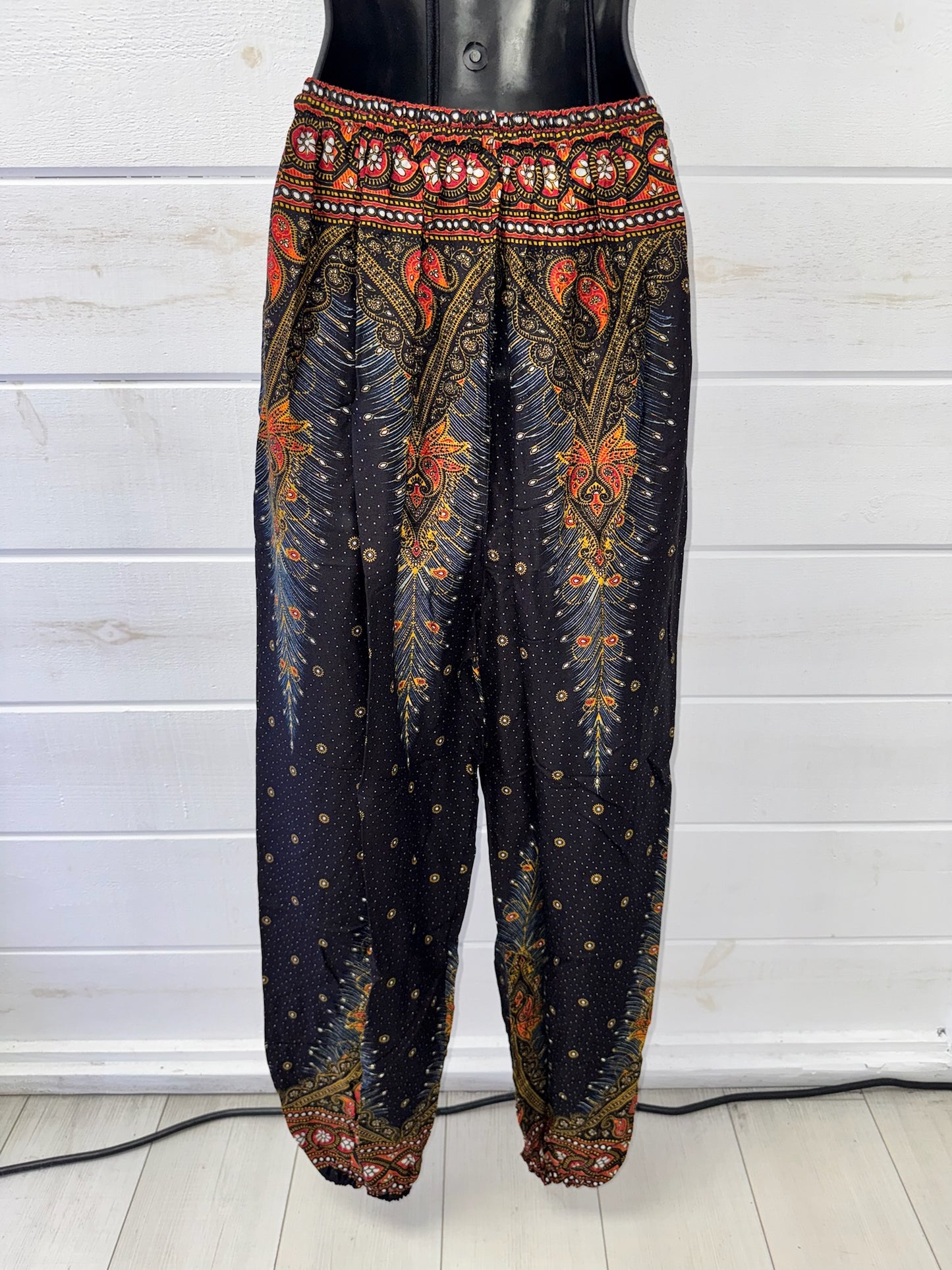 Midnight Ember Rayon Harem Pant