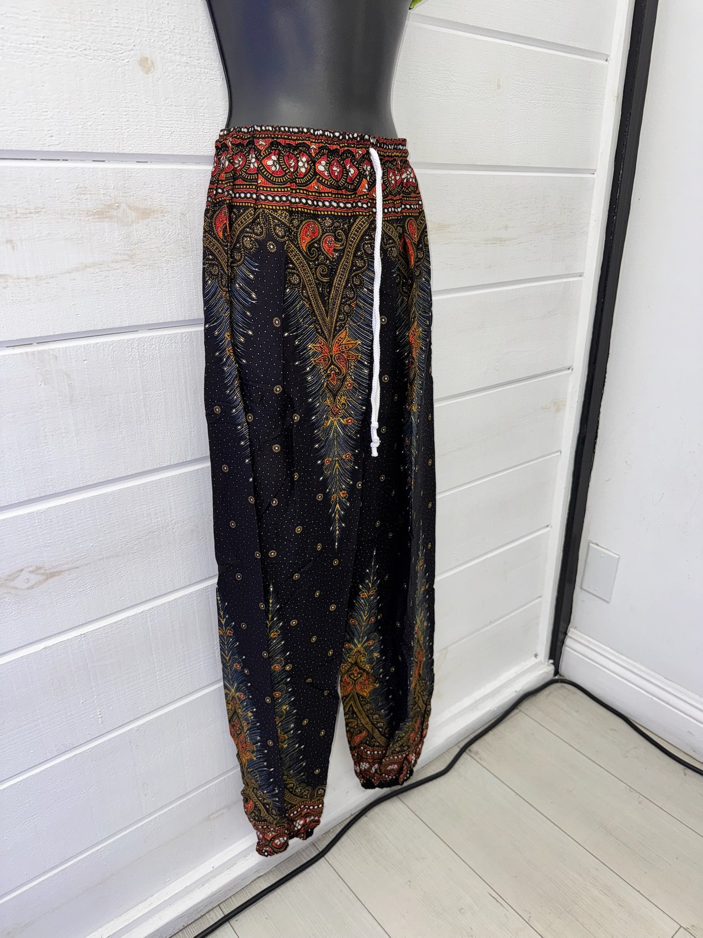 Midnight Ember Rayon Harem Pant