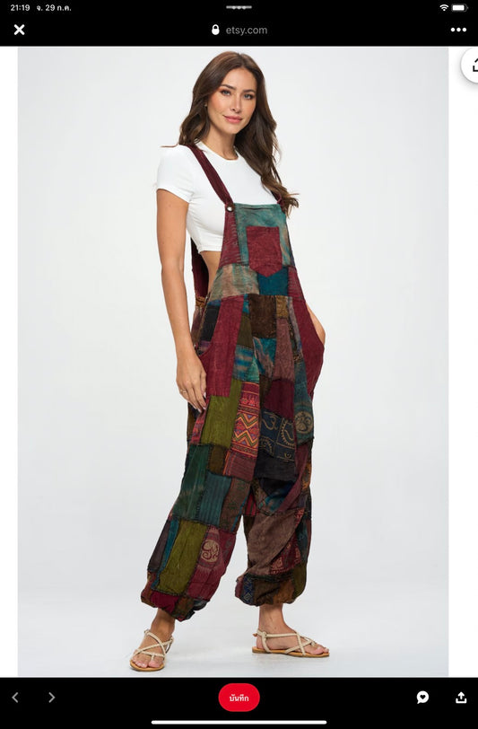 Earth tone overalls