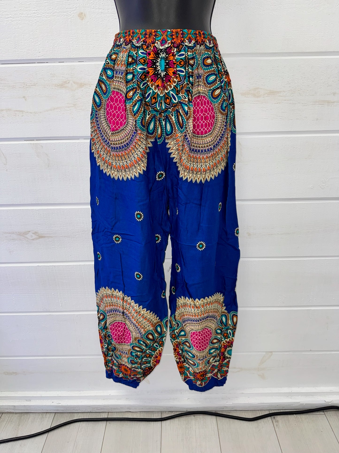 Blue Mandala Rayon Harem Pant