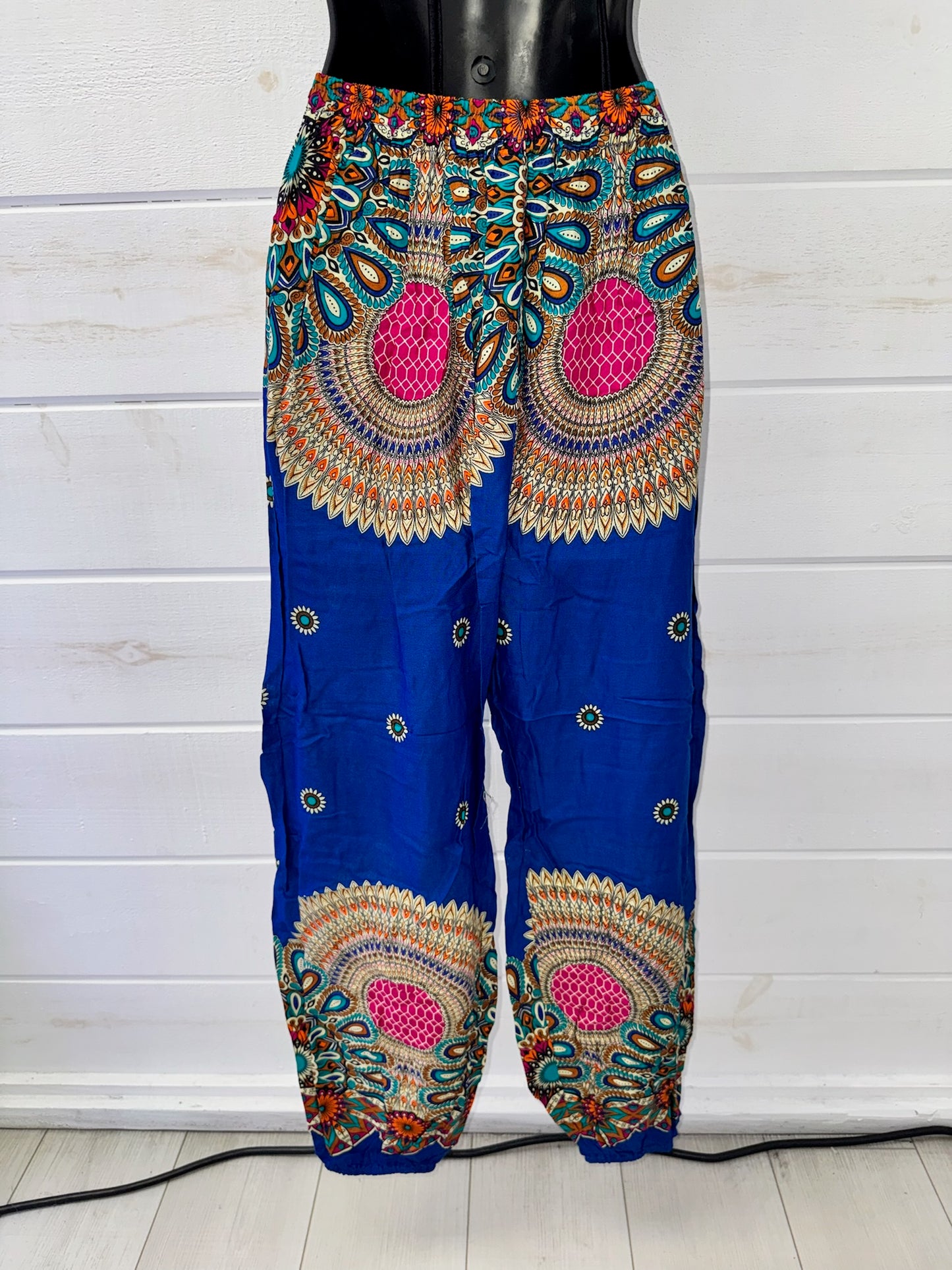 Blue Mandala Rayon Harem Pant