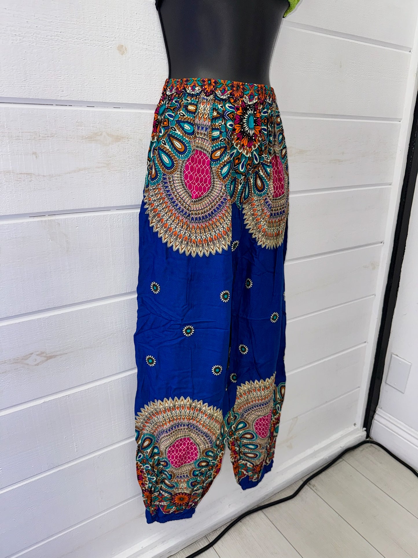 Blue Mandala Rayon Harem Pant