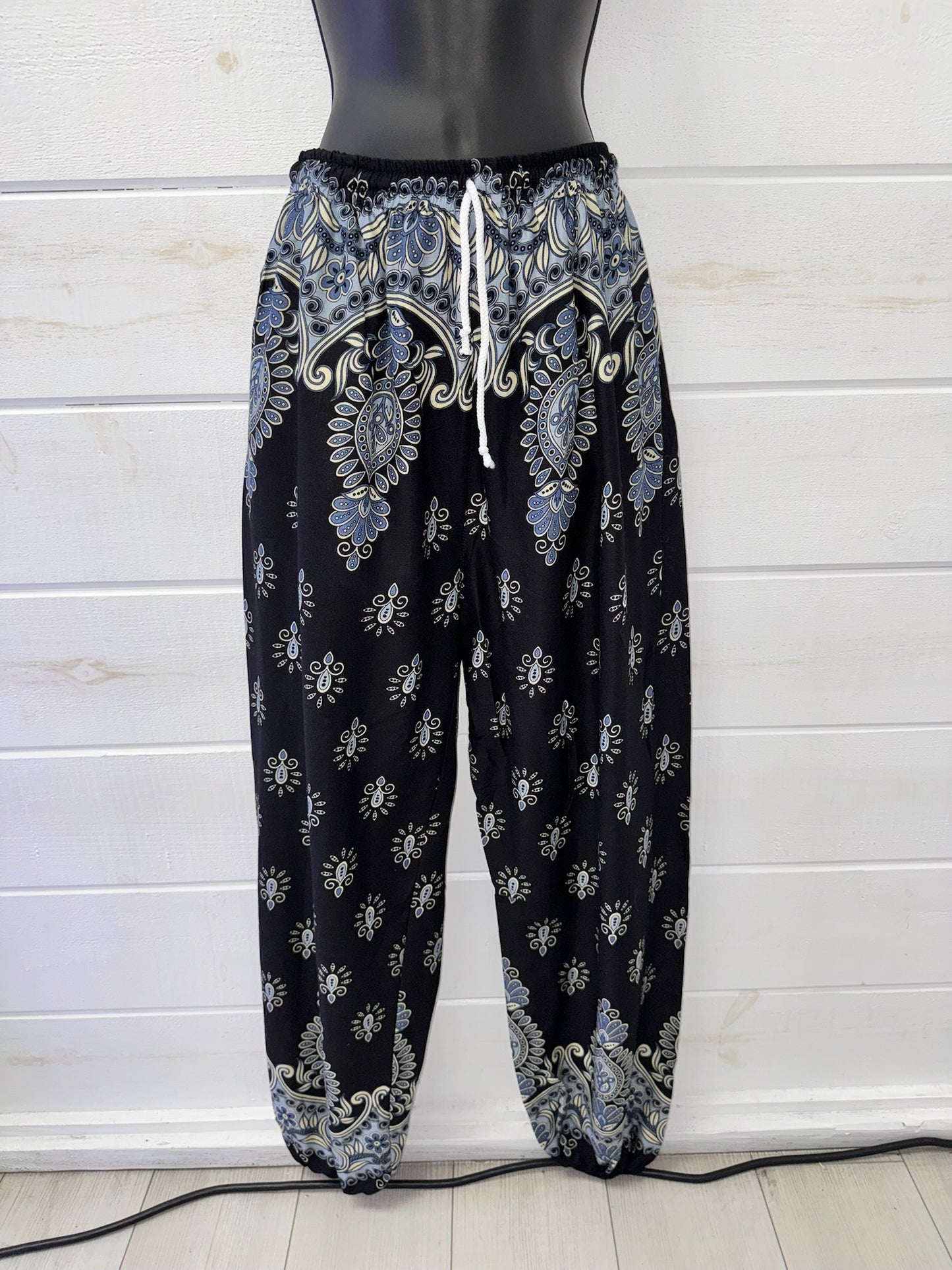 Moonstone Noir Rayon Harem Pants