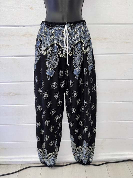 Moonstone Noir Rayon Harem Pants