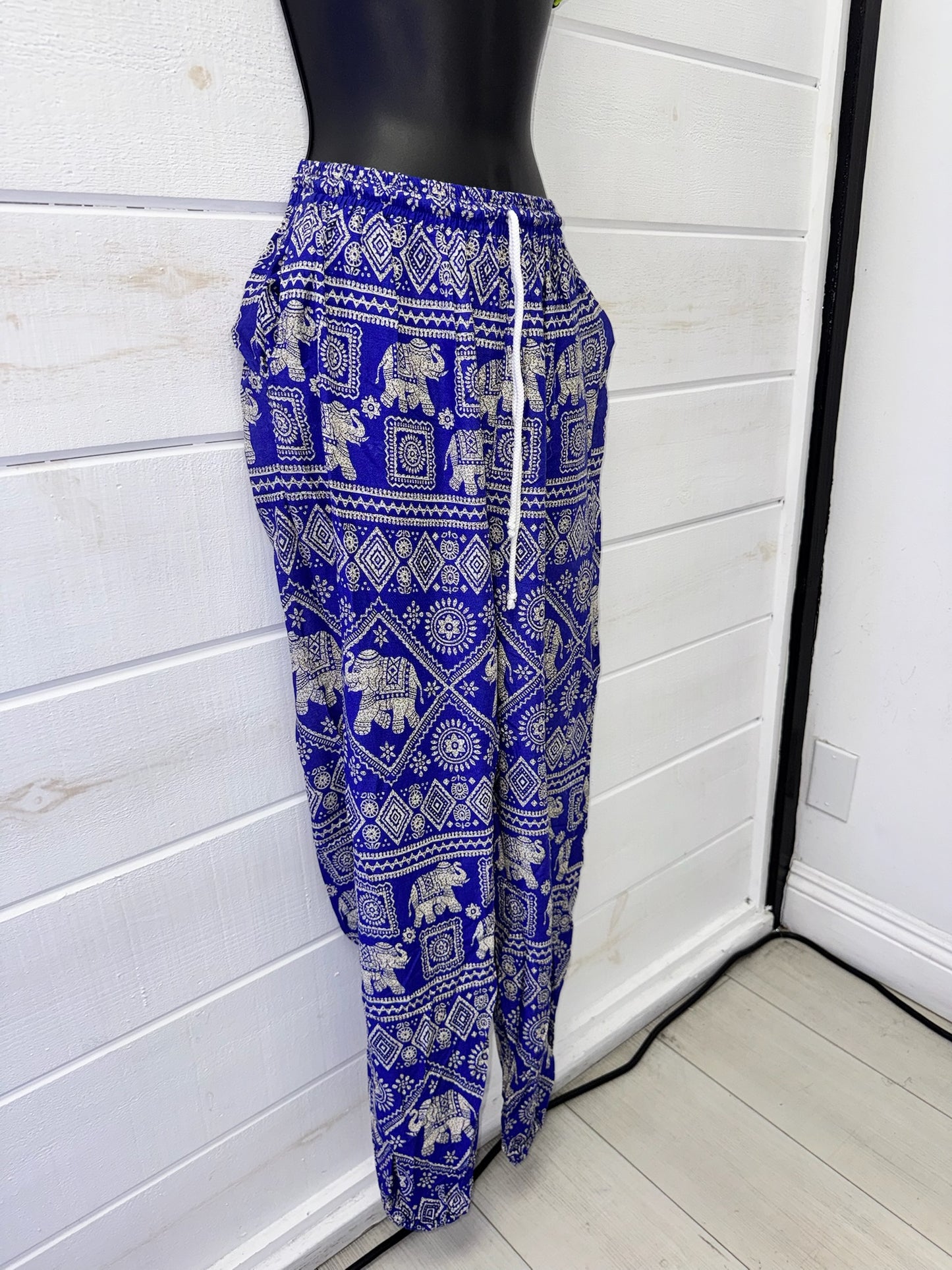 Sapphire Elephant Rayon Harem Pants