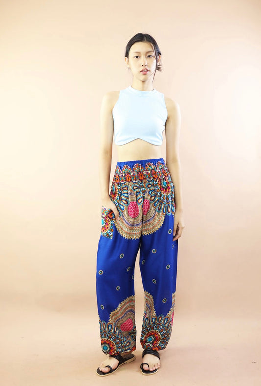 Blue Mandala Rayon Harem Pant