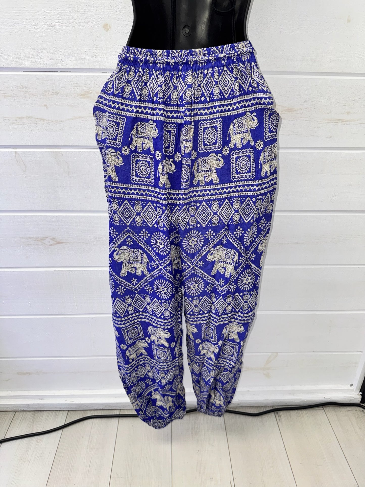 Sapphire Elephant Rayon Harem Pants