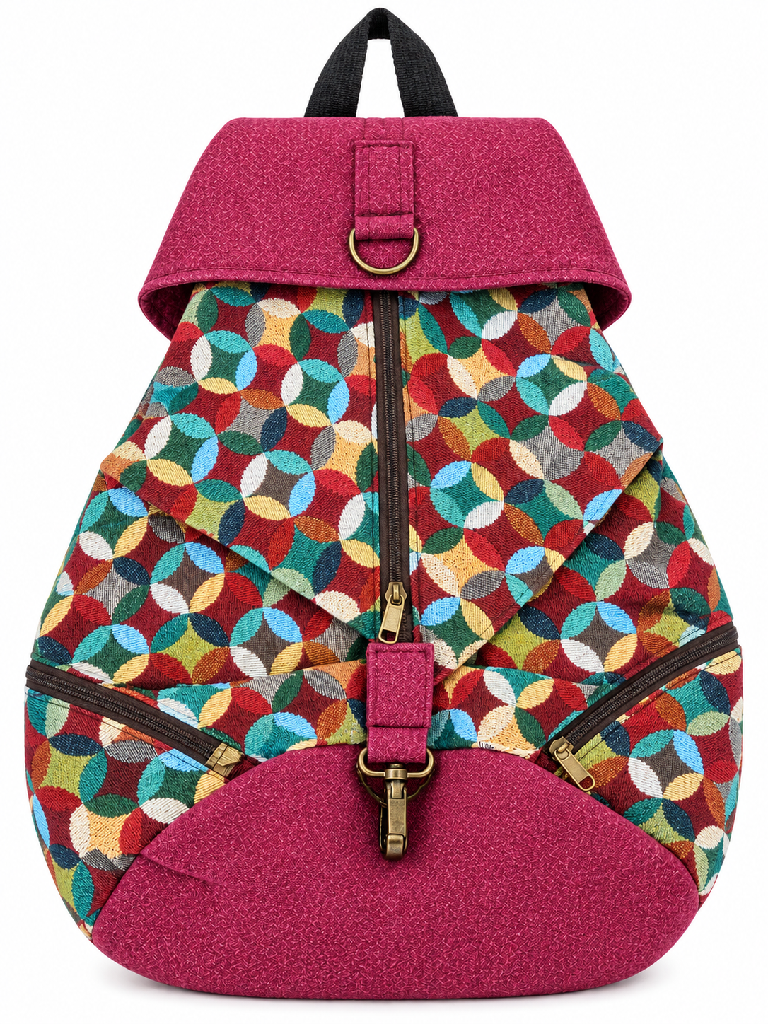 Maroon Triangle Backpack